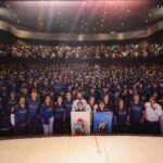 Delegación de Osos San Pedro durante el abanderamiento previo a la Olimpiada y Paralimpiada Nuevo León 2026