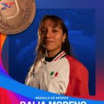 Dalia Berenice Moreno Velasco, atleta mexicana de Aguascalientes, tras ganar medalla de bronce en aguas abiertas en Santo Domingo 2026