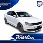 Vehículo recuperado por la Policía de Investigación de San Luis Potosí durante un operativo tras agresión a elementos de la Guardia Civil Estatal