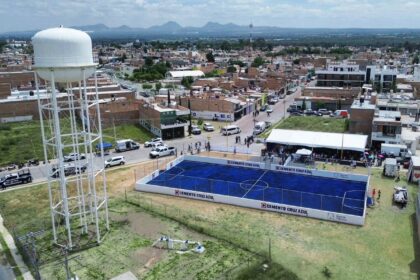 Cancha de futbol rápido inaugurada en Pabellón de Arteaga como parte de las acciones de impulso al deporte en Aguascalientes.