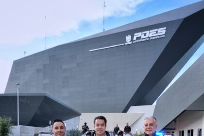 Felifer Macías presenta resultados del Operativo ARMA en instalaciones de seguridad de Querétaro.