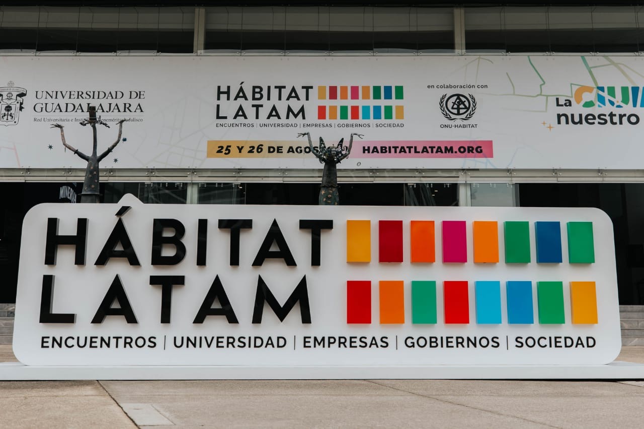 Instalación del congreso Hábitat LATAM 2026 realizado en Guadalajara, organizado por la Universidad de Guadalajara en coordinación con ONU-Hábitat.