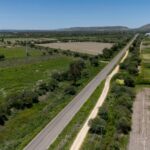 Vista aérea de la carretera estatal 43 en El Llano, Aguascalientes, donde se realizarán obras de ampliación y rehabilitación