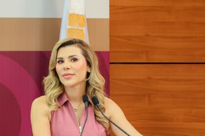 Marina del Pilar Avila Olmeda presenta acciones de dignificación policial del Gobierno de Baja California.
