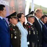 Autoridades civiles y mandos de seguridad participan en un acto relacionado con la Guardia Nacional en Aguascalientes.