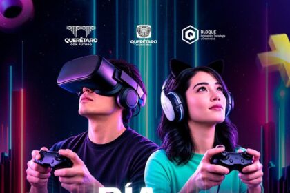 Cartel del Día del Gamer en BLOQUE, actividad del Municipio de Querétaro para cerrar el Mes de la Juventud con videojuegos, esports y cultura geek.