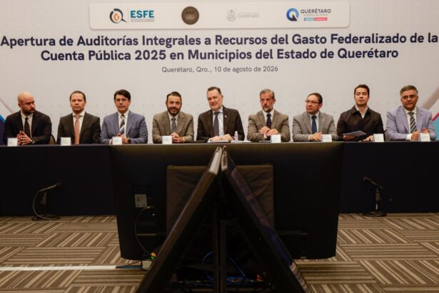Autoridades federales, estatales y municipales participan en la apertura de auditorías al gasto federalizado en Querétaro.