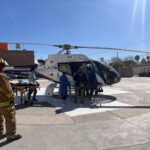 Helicóptero Fuerza Uno durante un operativo de emergencia en Aguascalientes