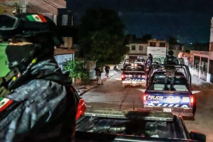 Elementos de la Policía Estatal de Aguascalientes realizan recorridos nocturnos como parte del Operativo Pescador.