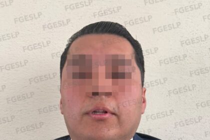 Imagen difundida por la Fiscalía General del Estado de San Luis Potosí de Federico “N”, detenido en cumplimiento de una orden de aprehensión.