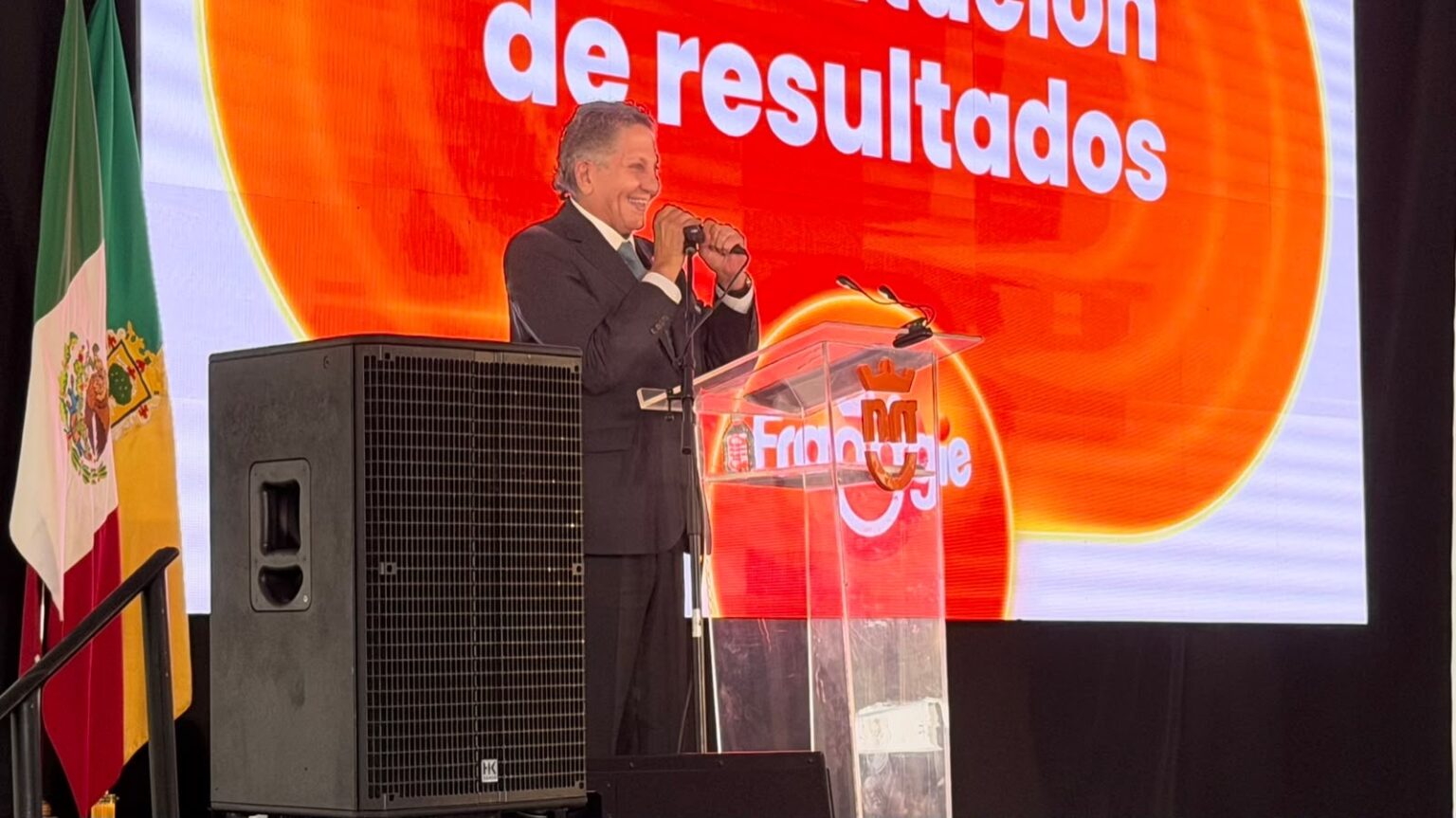 Juan José Frangie durante un ejercicio de rendición de cuentas en Zapopan, Jalisco.