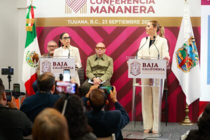 Conferencia de prensa del Gobierno de Baja California sobre el proyecto de la planta desalinizadora de Playas de Rosarito.