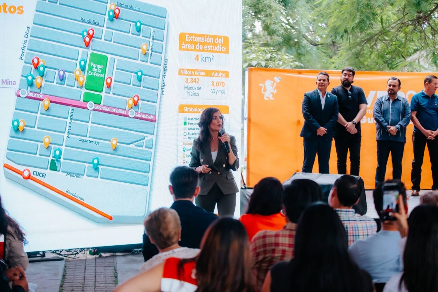 Vero Delgadillo presenta el proyecto de transformación del Parque Ex Penal de Oblatos en Guadalajara.