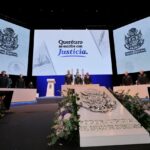 Sesión solemne del Poder Judicial del Estado de Querétaro durante la presentación del segundo informe de actividades del Tribunal Superior de Justicia.