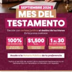Cartel de la campaña Septiembre, Mes del Testamento 2026 del Gobierno de Baja California.