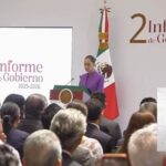 Claudia Sheinbaum durante su Segundo Informe de Gobierno 2025-2026.