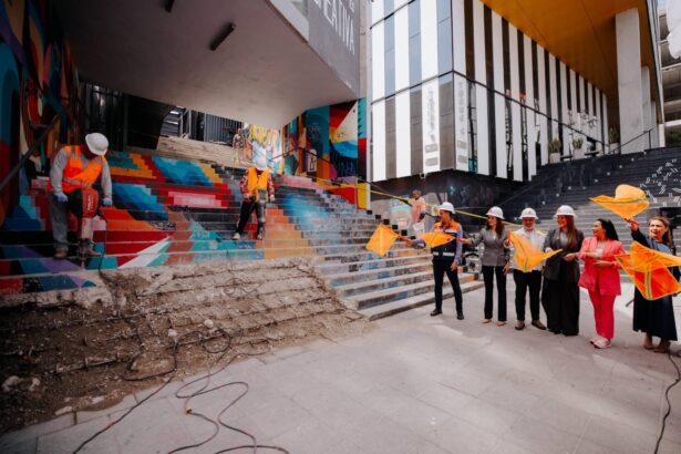 Inicio de obras del Centro Gamer Guadalajara en el Andador Baeza Alzaga de Ciudad Creativa Digital.