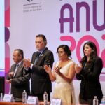 Autoridades durante la presentación del Informe Anual de Actividades 2025 del Instituto Electoral del Estado de Querétaro.