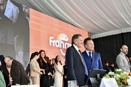 Juan José Frangie durante la presentación de su Quinto Informe de Gobierno en Zapopan, Jalisco.