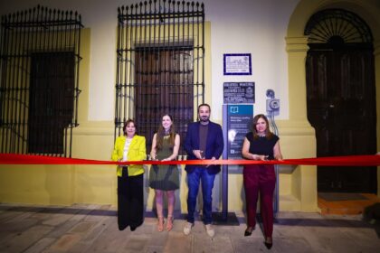 Reapertura del Museo El Centenario en su nueva sede en San Pedro Garza García, con autoridades durante el corte de listón.