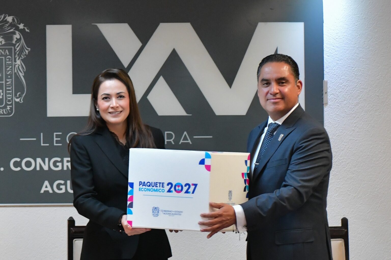 Entrega del Paquete Económico 2027 del Gobierno de Aguascalientes en el Congreso estatal